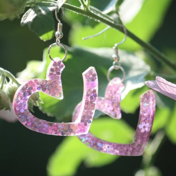 Iridescent Daisy Earrings Hand Crafted - Picture 3 of 8